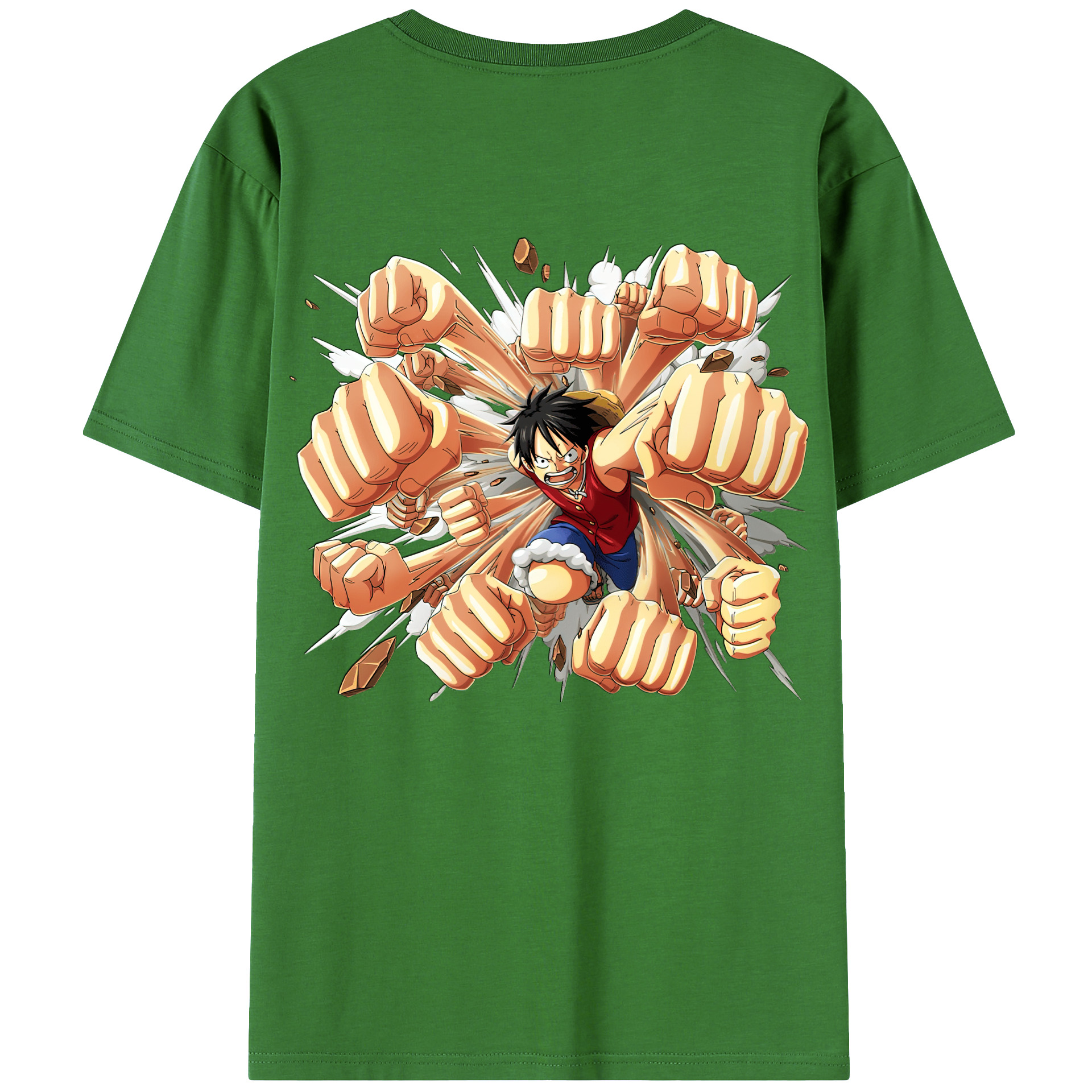 （画像用） ワンピース モンキー・D・ルフィ ONE PIECE Monkey D. Luffy レディース半袖Tシャツ(バックプリント)